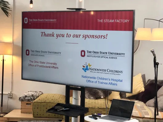List of sponsors for STEAM Factory Postdoc Event