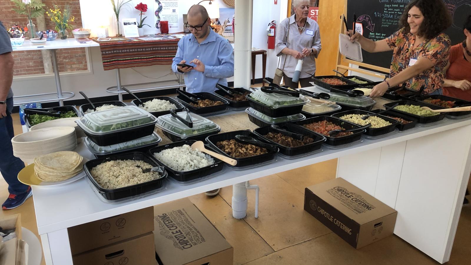 Food catered at STEAM Factory Exchange